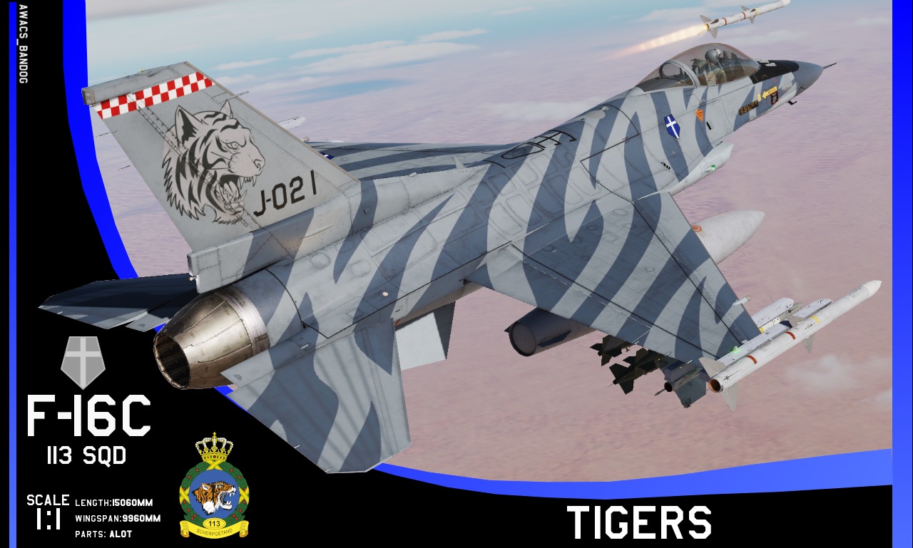 Ace Combat - Royal Nordlands Air Force 113 Squadron "Tigers" F-16C