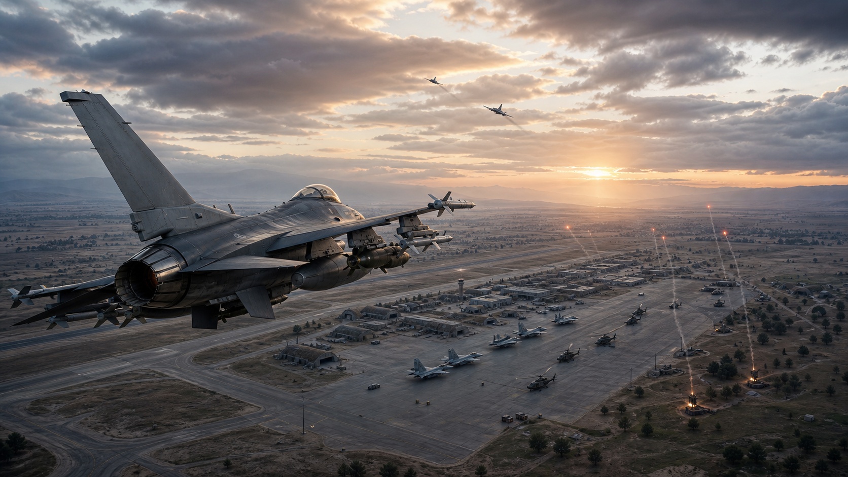 F-16C Operation Dawn Sentinel | Dynamic Syria Fighter Sweep & Ramp Strike