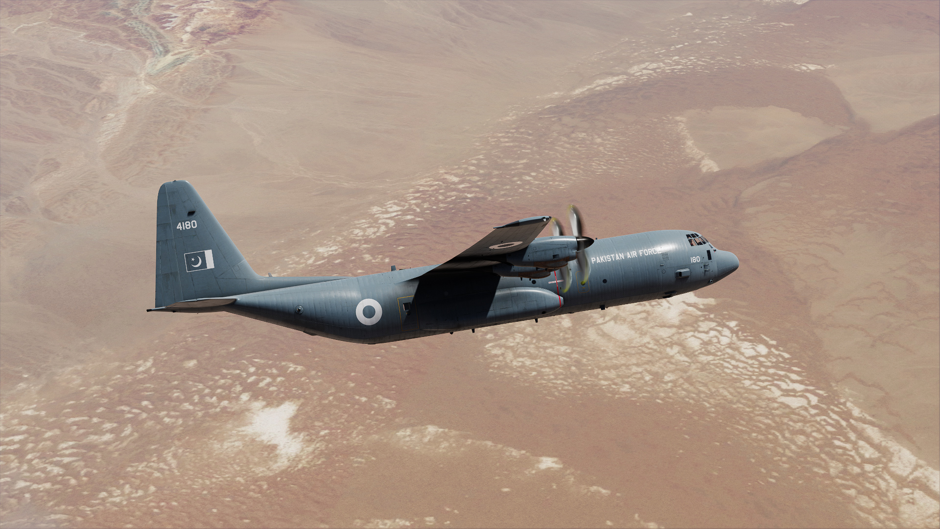 C-130J - Pakistan Air Force, Reg 4180, Light Tone