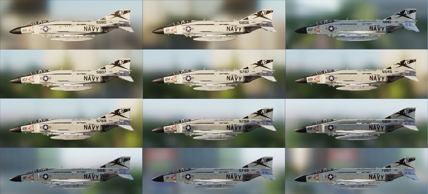 VSN F-4J VF-96 Pack of 13 Liveries. 