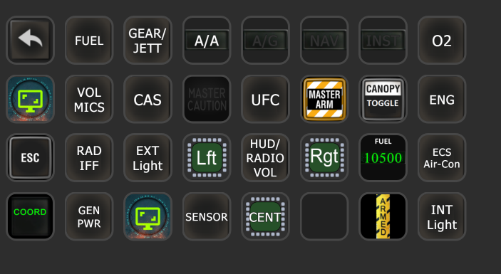 F-15E Stream Deck XL Pilot & WSO Full Cockpit