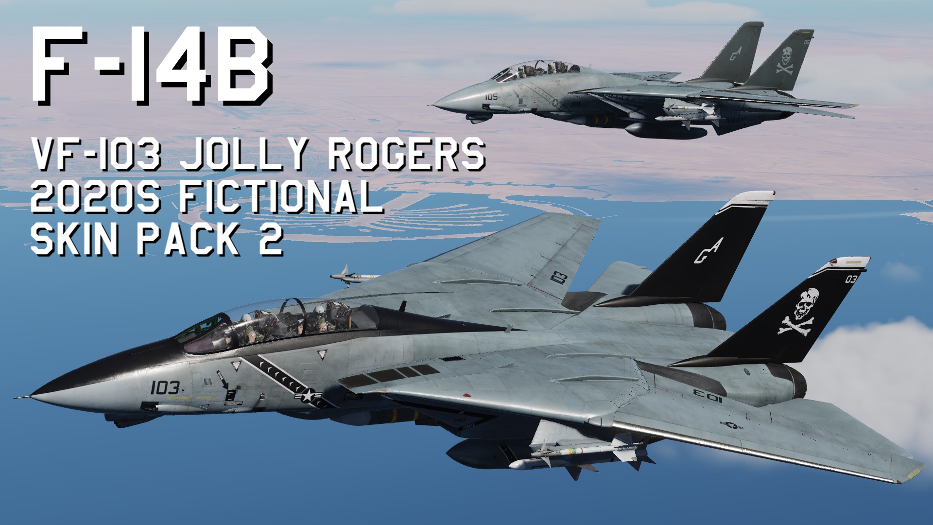F-14B VF-103 Jolly Rogers 2020s fictional Skin Pack 2 update 2025/02/17