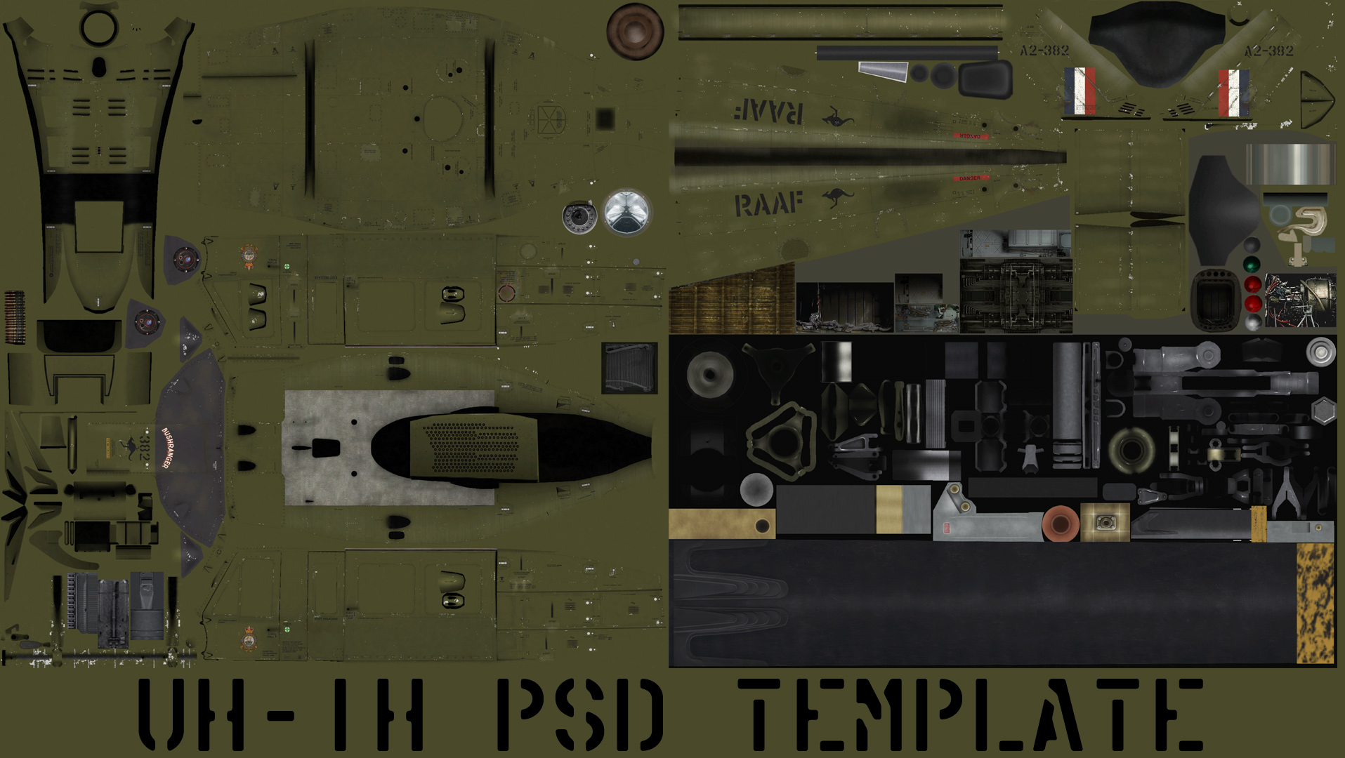 UH-1H PSD Template