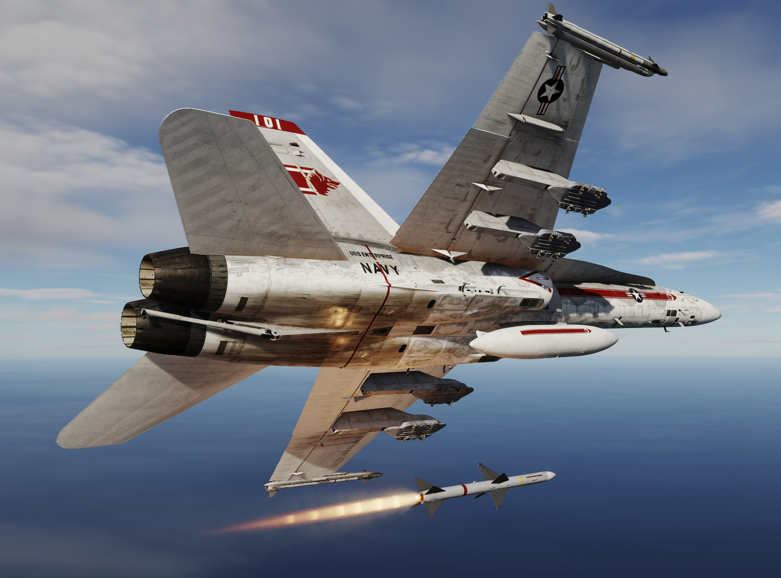 F/A-18C VFA-1 Wolfpack CAG 4k Re-Mastered (Updated 12/15/2023)