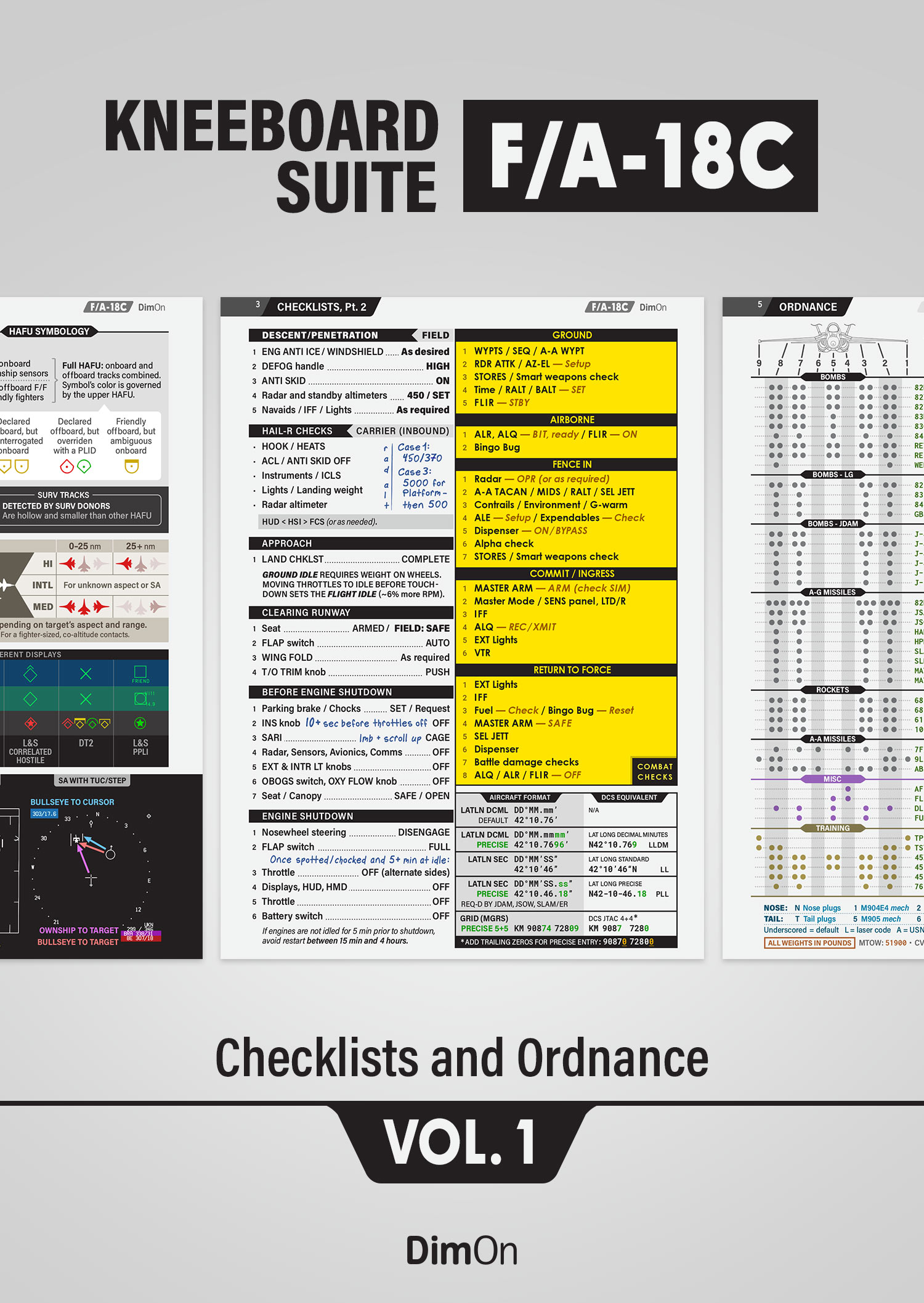 F/A-18C Kneeboard Suite - Checklists and Ordnance - Updated 12 October 2025
