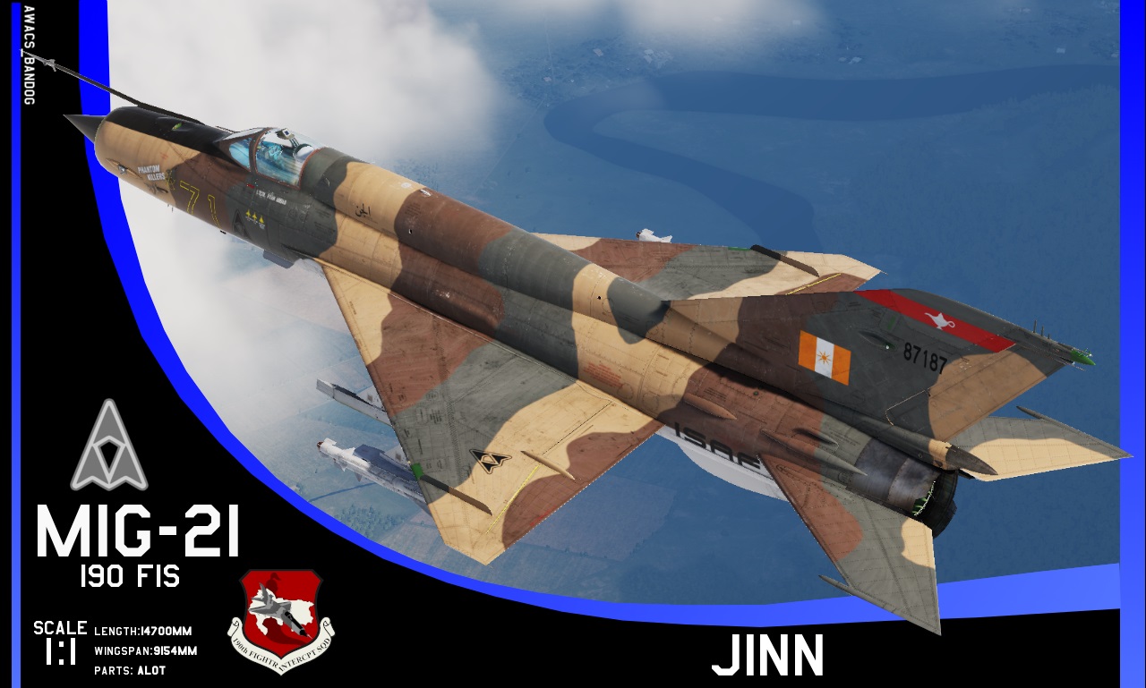 Ace Combat - ISAF Air Force 190th Fighter Interceptor Squadron 'Jinn' MiG-21
