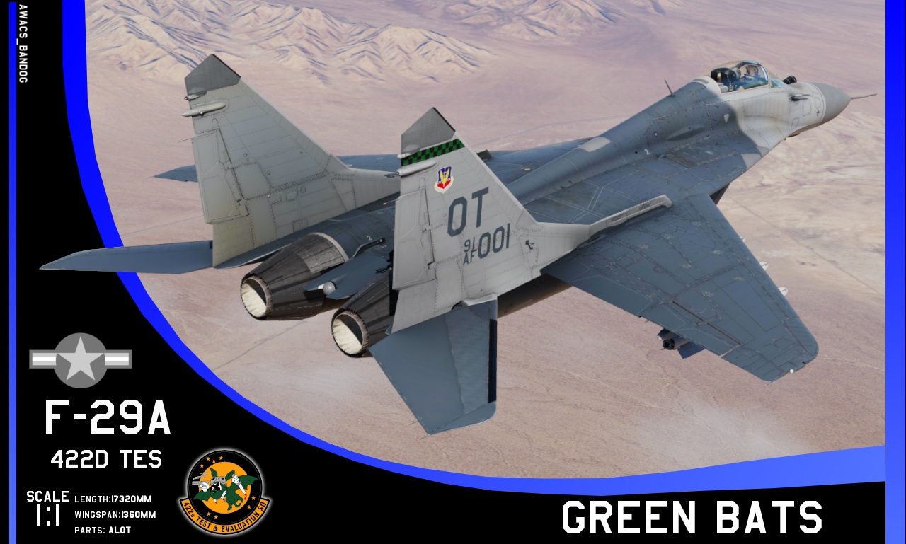 422nd Test & Evaluation Squadron "Green Bats" MiG-29A 