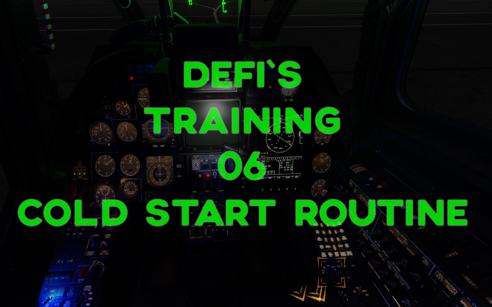 DEFIs Training Mission [06] - Cold Start Routine (Day/Night) in the KA50 Black Shark 3