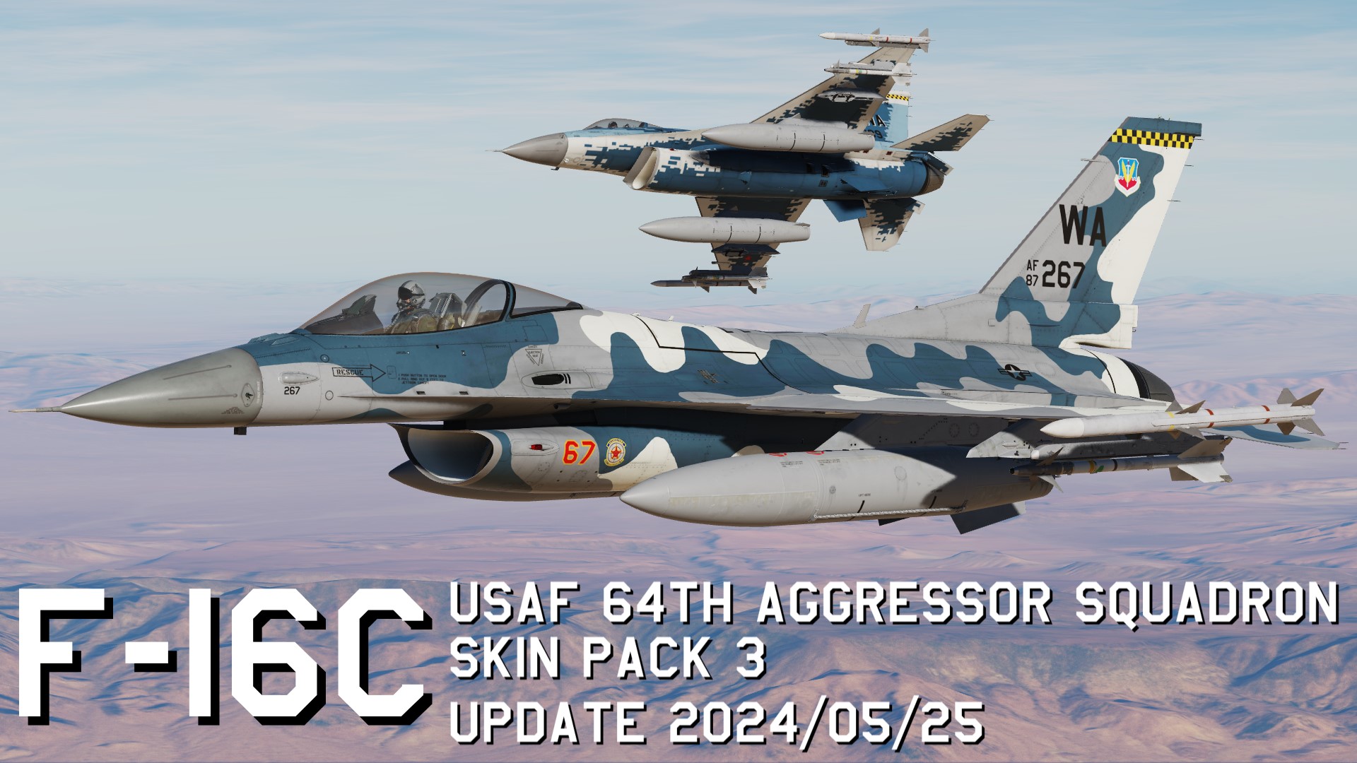 F-16C USAF 64th Aggressor Squadron Skin Pack 3 update 2024/05/25