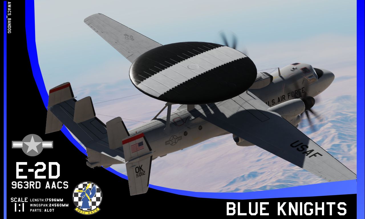 963rd Airborne Air Control Squadron 'Blue Knights' E-2D Hawkeye (Fictional)
