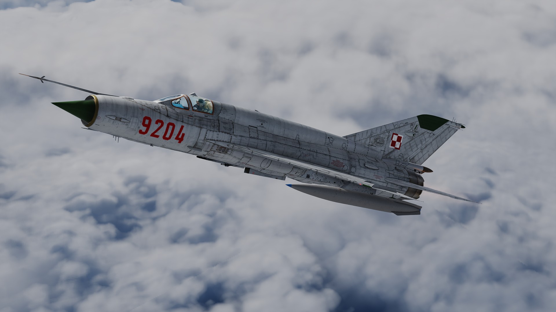 Polish MiG-21bis without squadron markings 