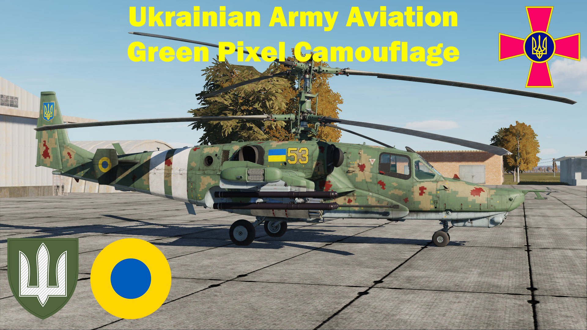 Ka-50 III - Green Pixel Camo of Ukrainian Army Aviation (Fictional)