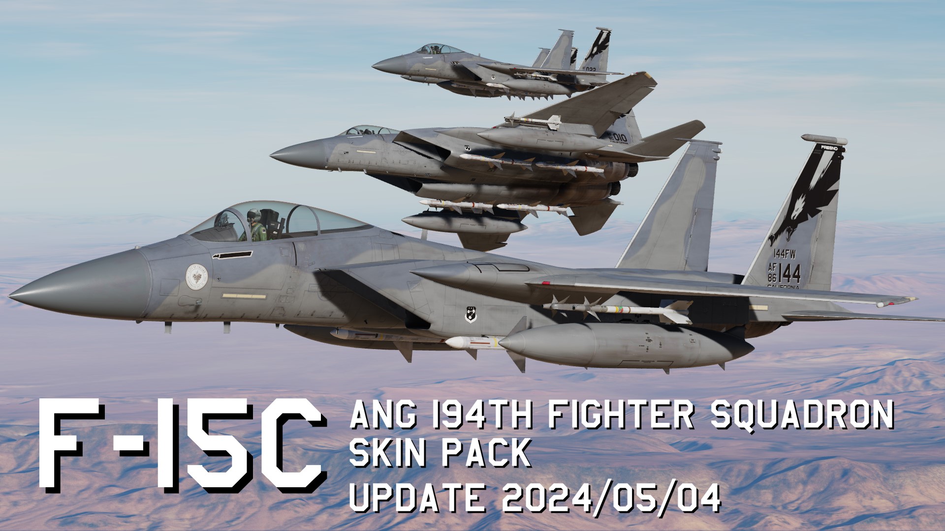 F-15C ANG 194th Fighter Squadron 4K Skin Pack update 2024/05/04
