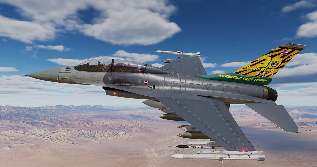 RTAF 40301 Sqn F-16D bl50-52 (No spine) "Cope Tiger 2024"